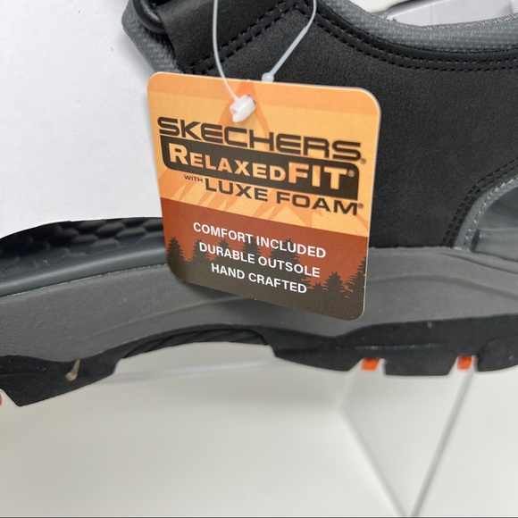 Skechers Vegan Relaxed Fit Tresman Garo Black Sandals - Picture 5 of 8